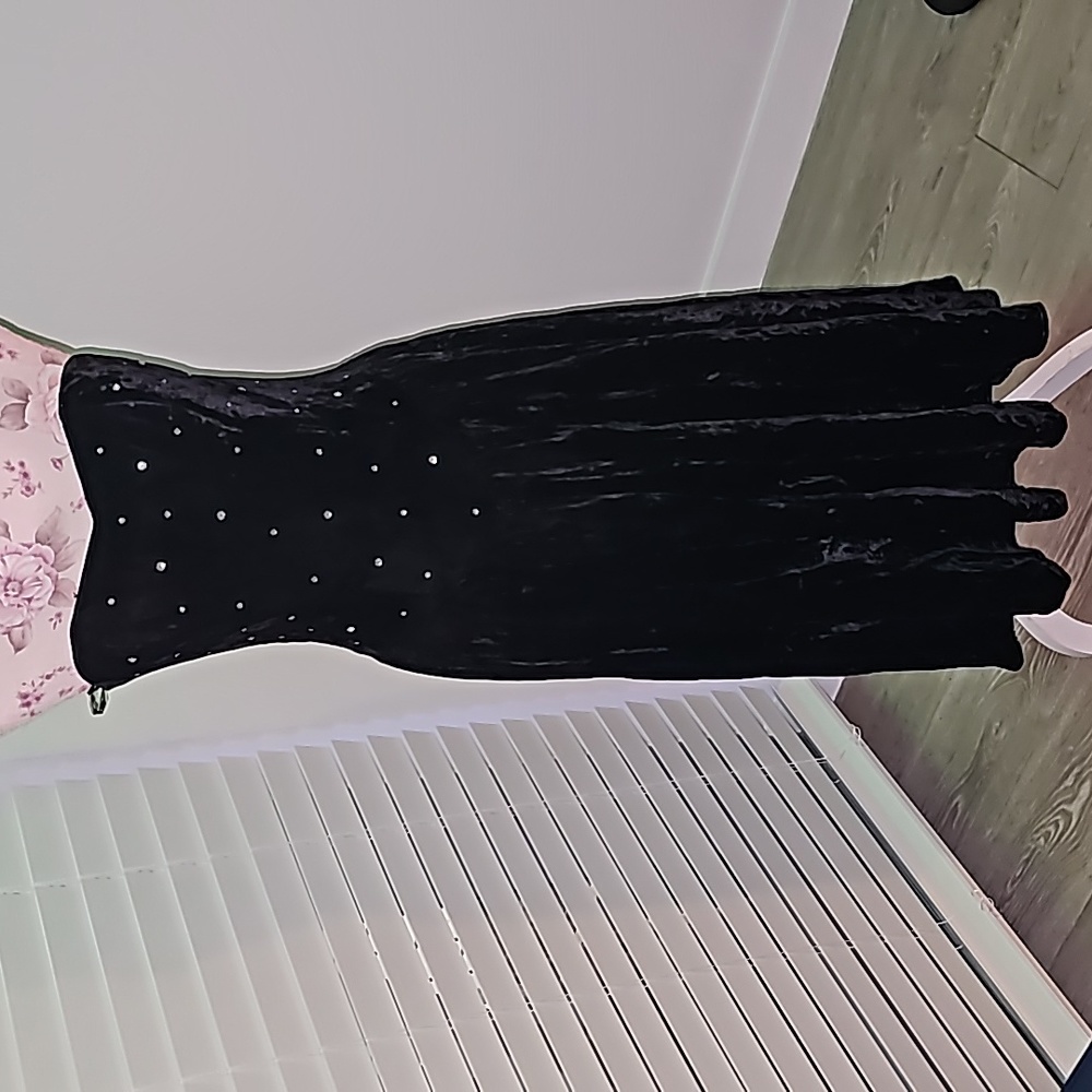 Vintage Positively ELLYN corset velvet rhinestone dress size 8